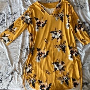 Three Quarter Length Sleeve Dress